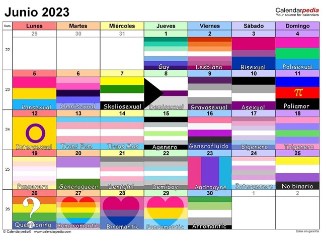 Feliz mes del Orgullo. La diversidad es Creativa (Calendario de Itzi)